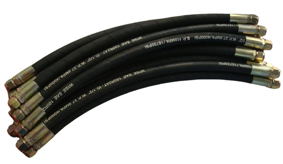 6-25 mm Radio de curvatura mínimo NBR manguera hidráulica de alta presión con accesorios recortados o reutilizables y cubierta NBR