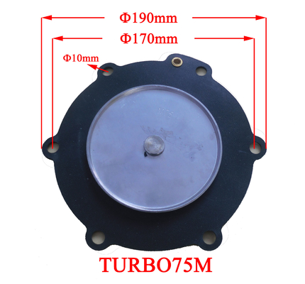 Modelo de encargo TURBO-DB16 los 75M del tamaño del diafragma de la válvula del pulso electromágnetico 1,5 pulgadas